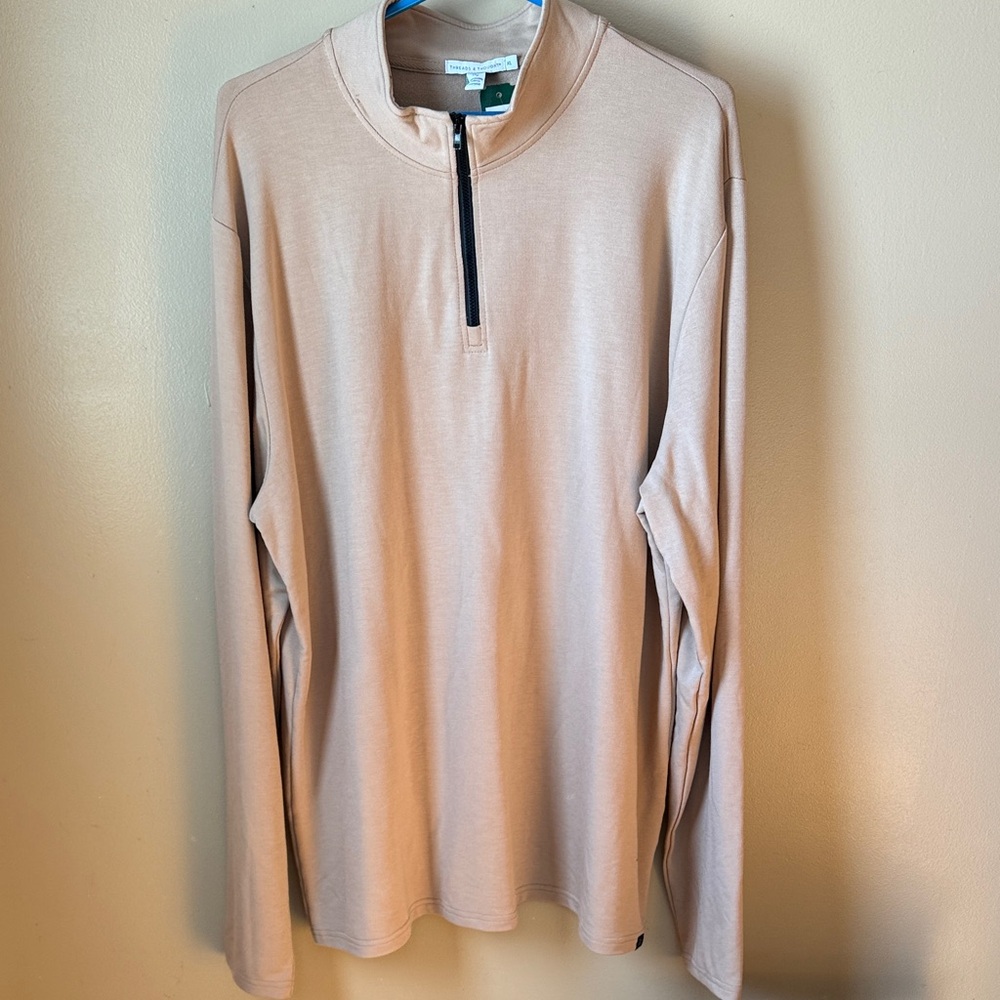 Threads 4 Thought Tan Quarter-Zip Pullover